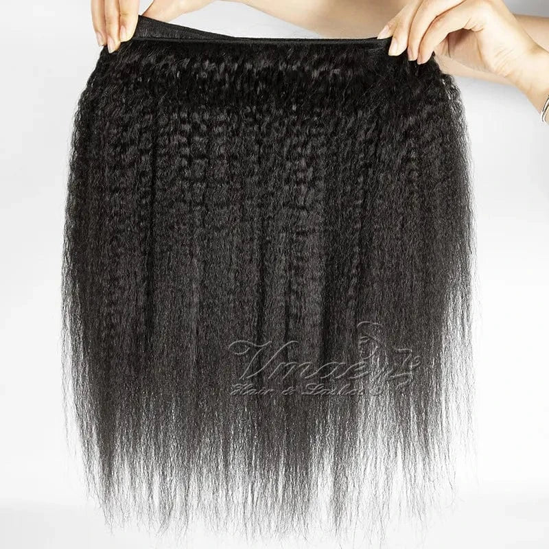 VMAE Cheap Price Hair Bundles Kinky Straight Indian Remy Hair Natural Black Color Human Hair Extension Dropshipping