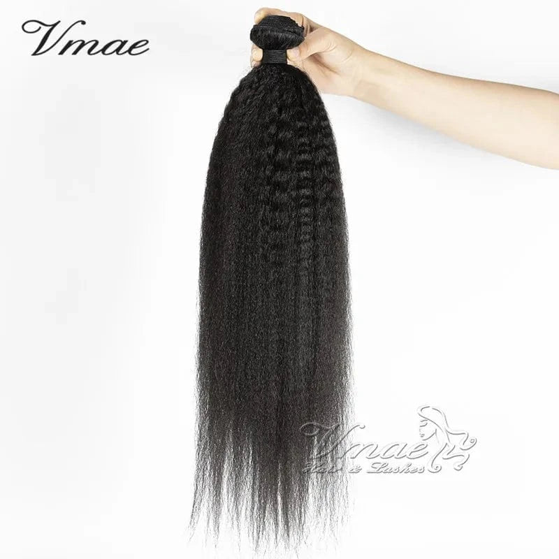 VMAE Cheap Price Hair Bundles Kinky Straight Indian Remy Hair Natural Black Color Human Hair Extension Dropshipping