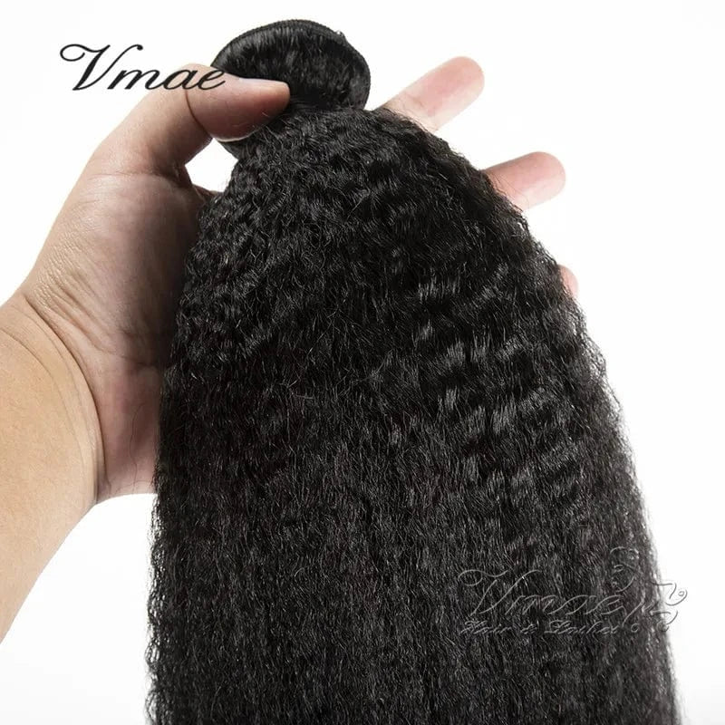 VMAE Cheap Price Hair Bundles Kinky Straight Indian Remy Hair Natural Black Color Human Hair Extension Dropshipping