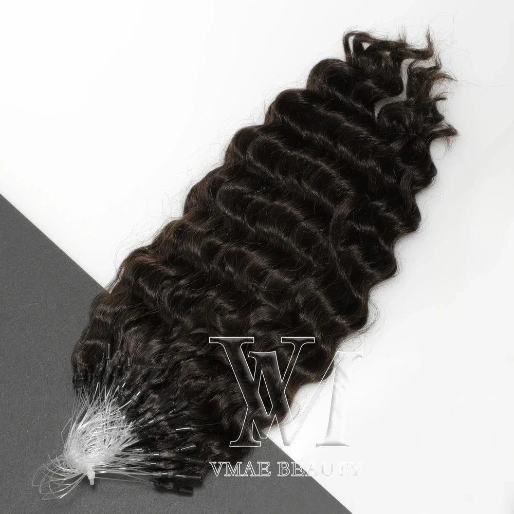 Vmae Hot Selling High Quality Brazilian Hair 100g Virgin Afro Kinky Curly Keratin Micro Loop Ring Styled as 3B 4A 4B 4C Curl