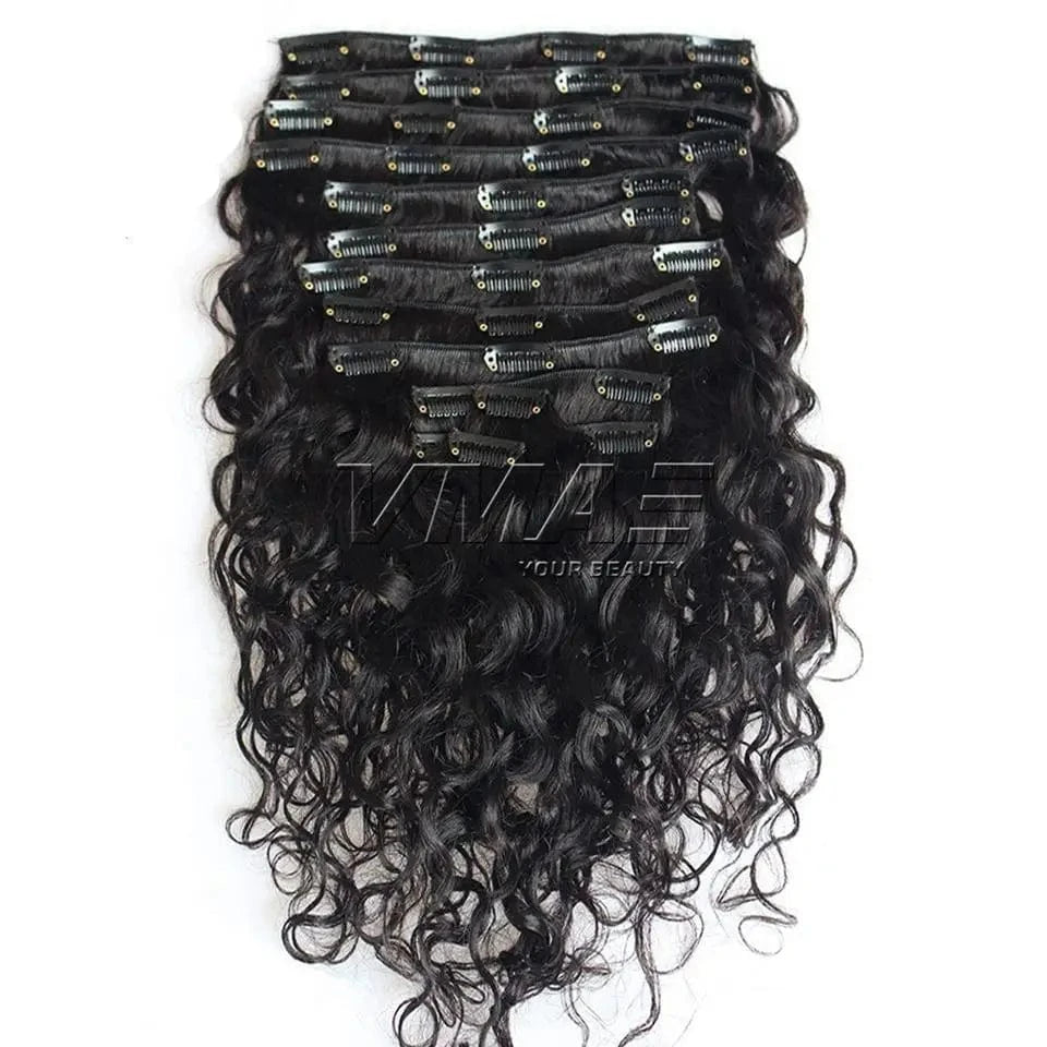 VMAE Kinky Curly Straight Cuticle Aligned Virgin Human Hair Extensions 3A 3B 4A 4B Clips 100g Wave Style Afro Burmese Mongolian