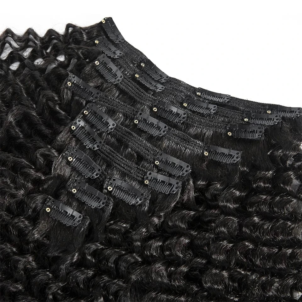 VMAE Kinky Curly Straight Cuticle Aligned Virgin Human Hair Extensions 3A 3B 4A 4B Clips 100g Wave Style Afro Burmese Mongolian