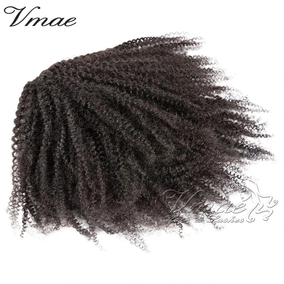 VMAE Malaysia Indian Short Afro 3A 3B 3C 4A 4B 4C Curly Raw Virgin Horse Hair Drawstring Ponytail Hair Extension For African