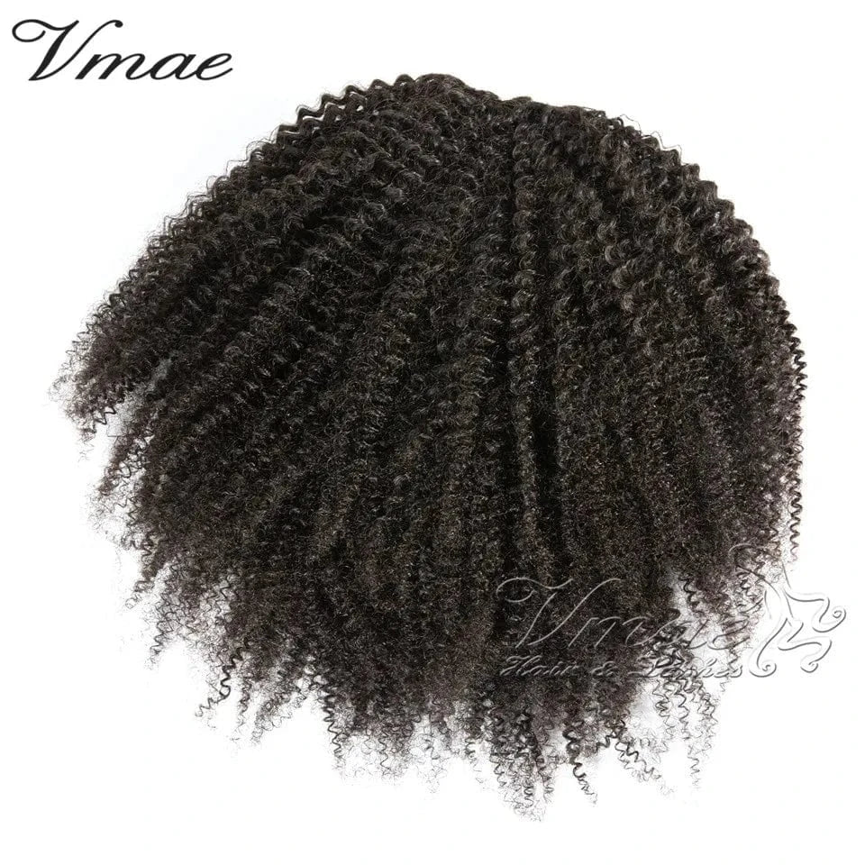 VMAE Malaysia Indian Short Afro 3A 3B 3C 4A 4B 4C Curly Raw Virgin Horse Hair Drawstring Ponytail Hair Extension For African