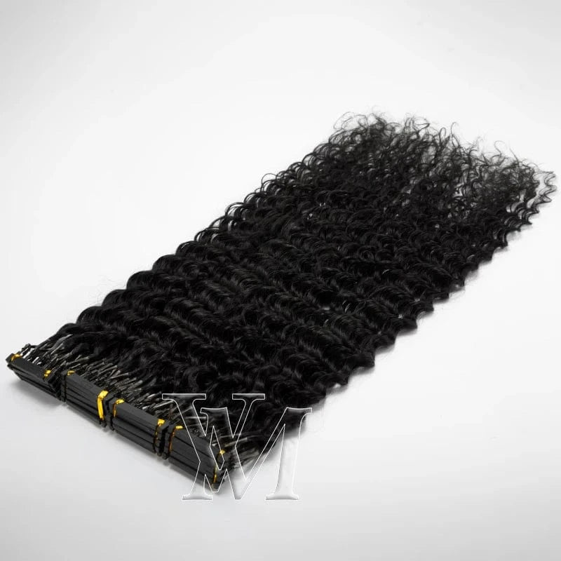 VMAE Mongolian Cuticle Aligned 6D Hair Extension Prebonded Hair Natural Color Afro Kinky Curly 3A 3B 3C 6D Human Hair Extensions
