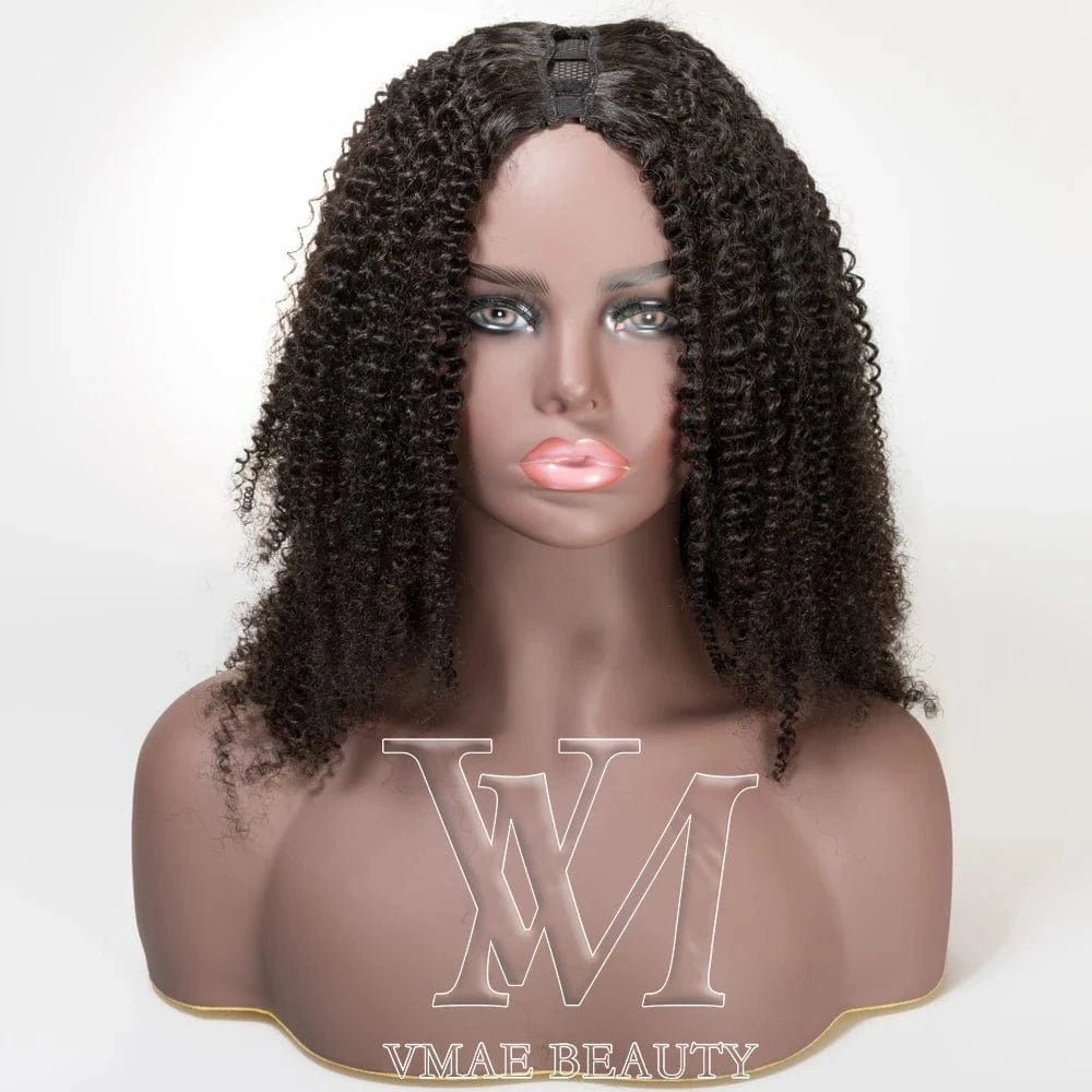 VMAE Mongolian Raw Virgin Cuticle Aligned Wigs 4A 3A 3B 3C Afro Kinky Curly U V Part Human Hair Wigs for Black Women