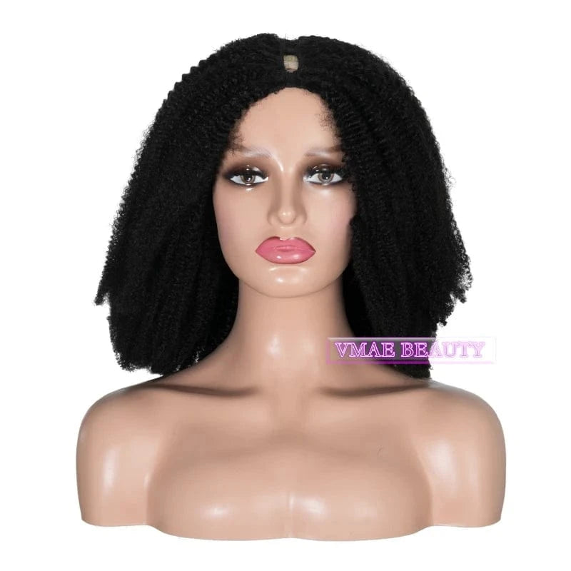 VMAE Mongolian Raw Virgin Cuticle Aligned Wigs 4A 3A 3B 3C Afro Kinky Curly U V Part Human Hair Wigs for Black Women