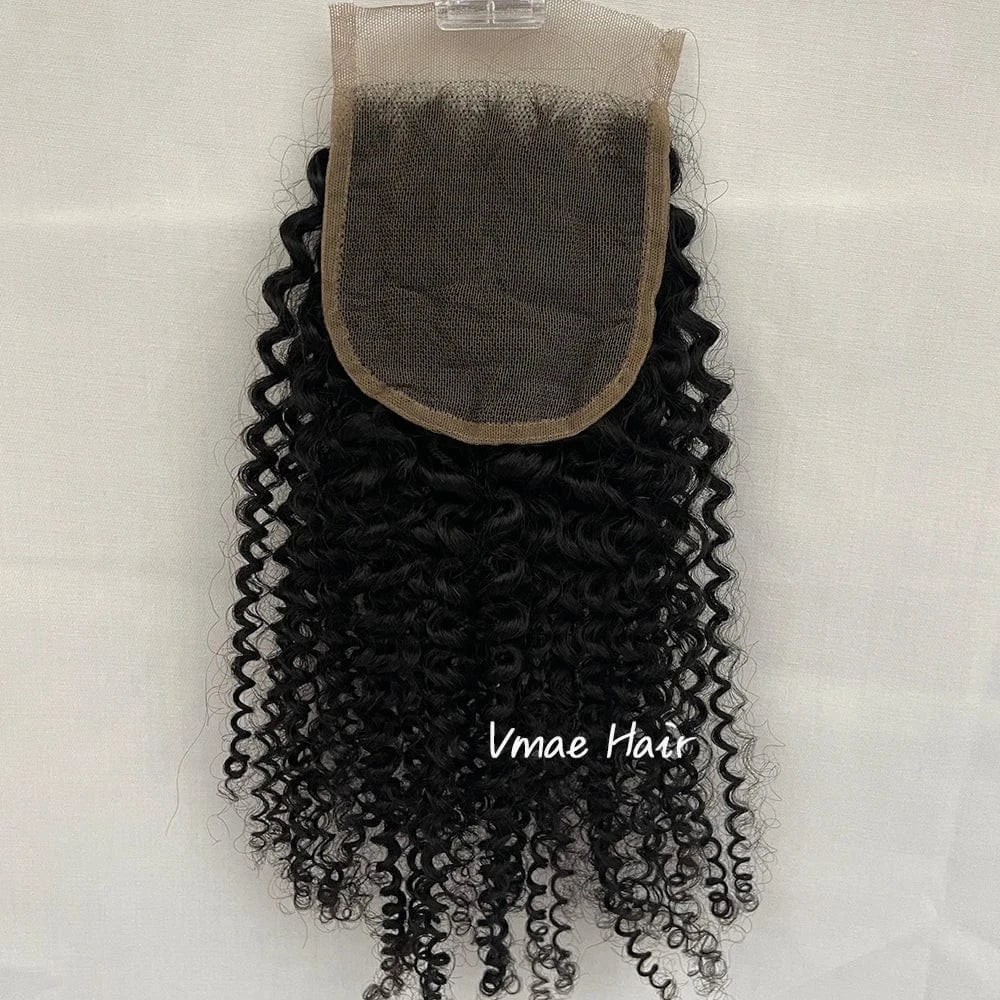 VMAE Raw Burmese Virgin Hair Cuticle Aligned 3A 3C 4A 4B 4C Kinky Afro Curly Human Hair Bundles with Closure Set HD Lace Closure