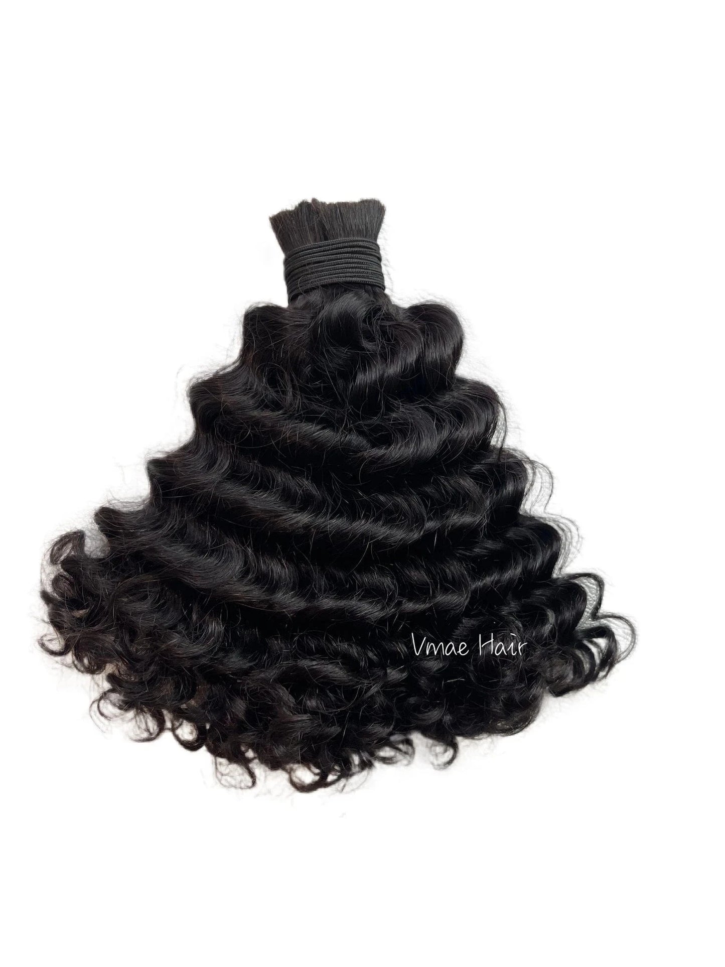 VMAE Unprocessed Virgin Indian Hair Bulk Natural Wave Curl 3B Style No Weft Afro Kinky Human Braiding Hair
