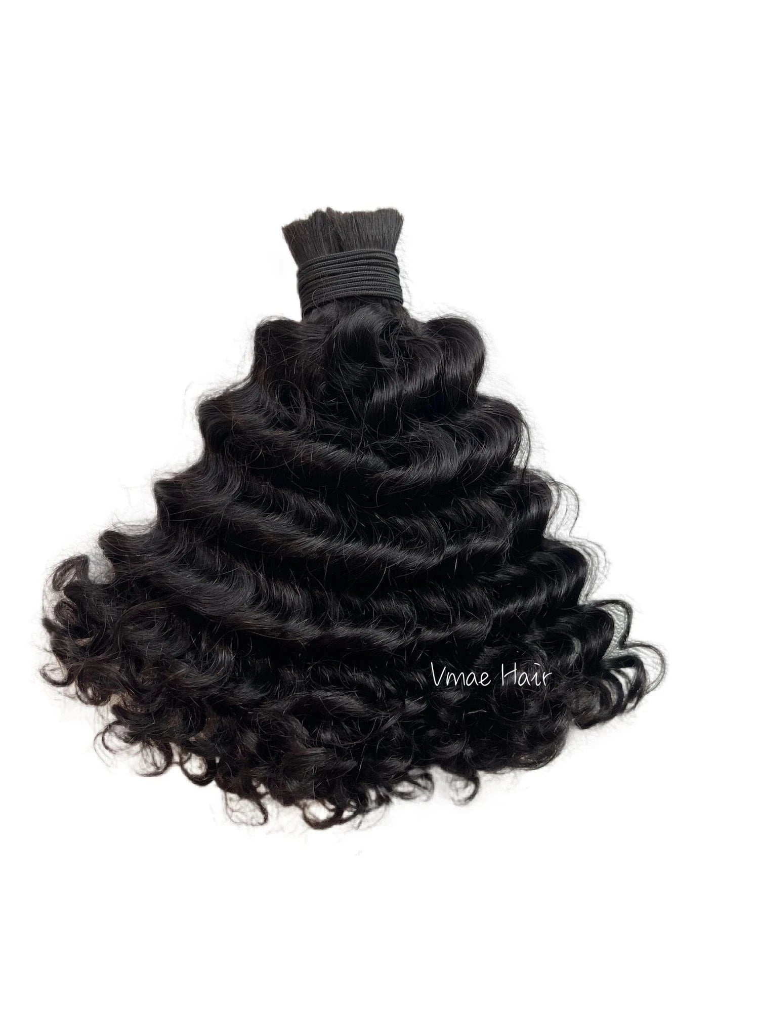 VMAE Unprocessed Virgin Indian Hair Bulk Natural Wave Curl 3B Style No Weft Afro Kinky Human Braiding Hair