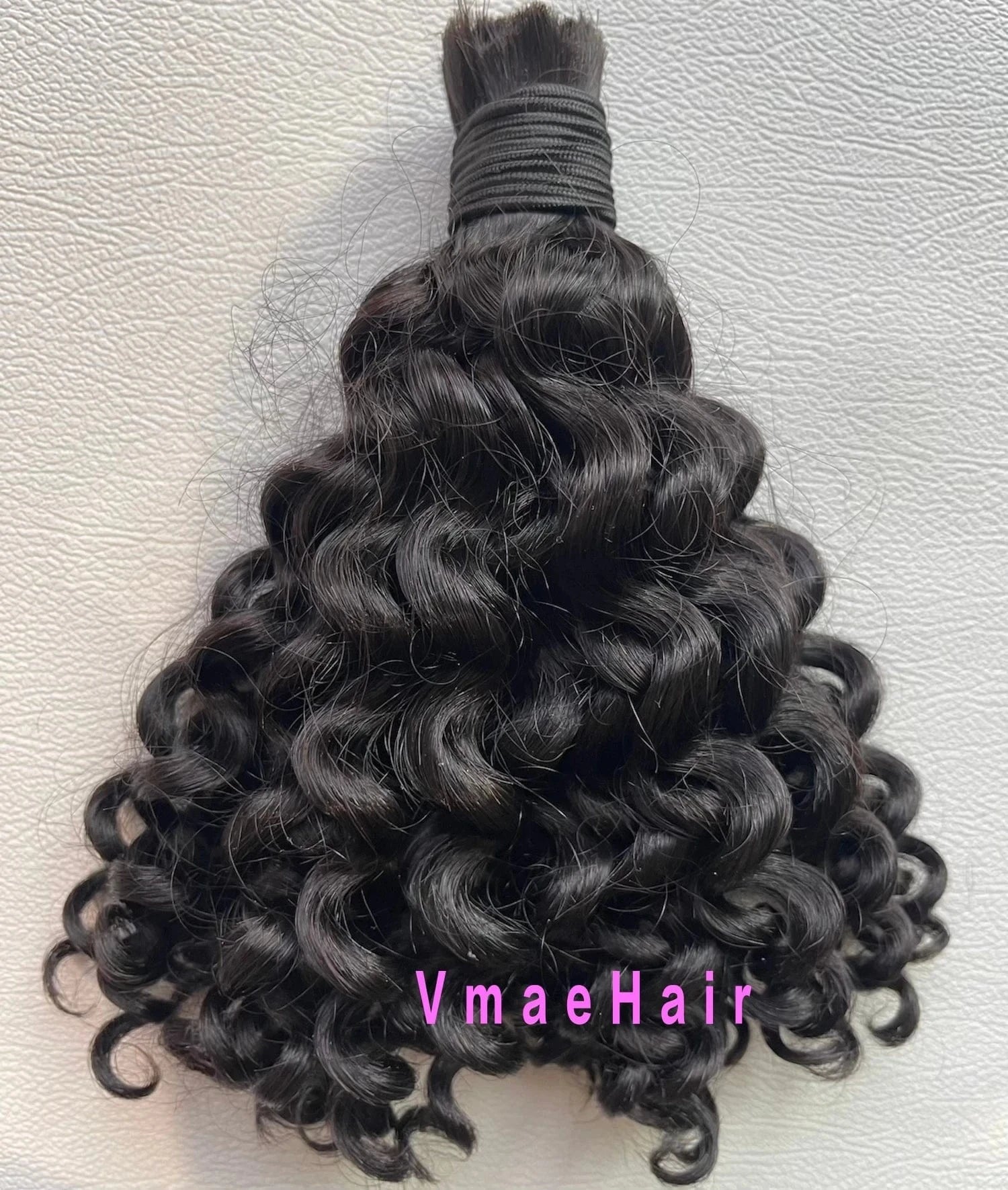 VMAE Unprocessed Virgin Indian Hair Bulk Natural Wave Curl 3B Style No Weft Afro Kinky Human Braiding Hair