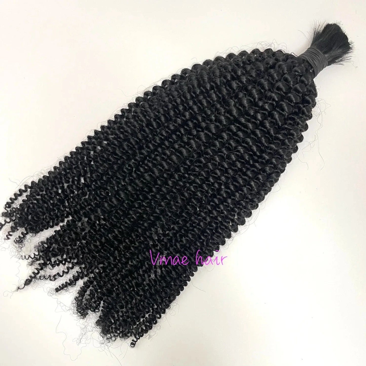 VMAE Unprocessed Virgin Indian Hair Bulk Natural Wave Curl 3B Style No Weft Afro Kinky Human Braiding Hair