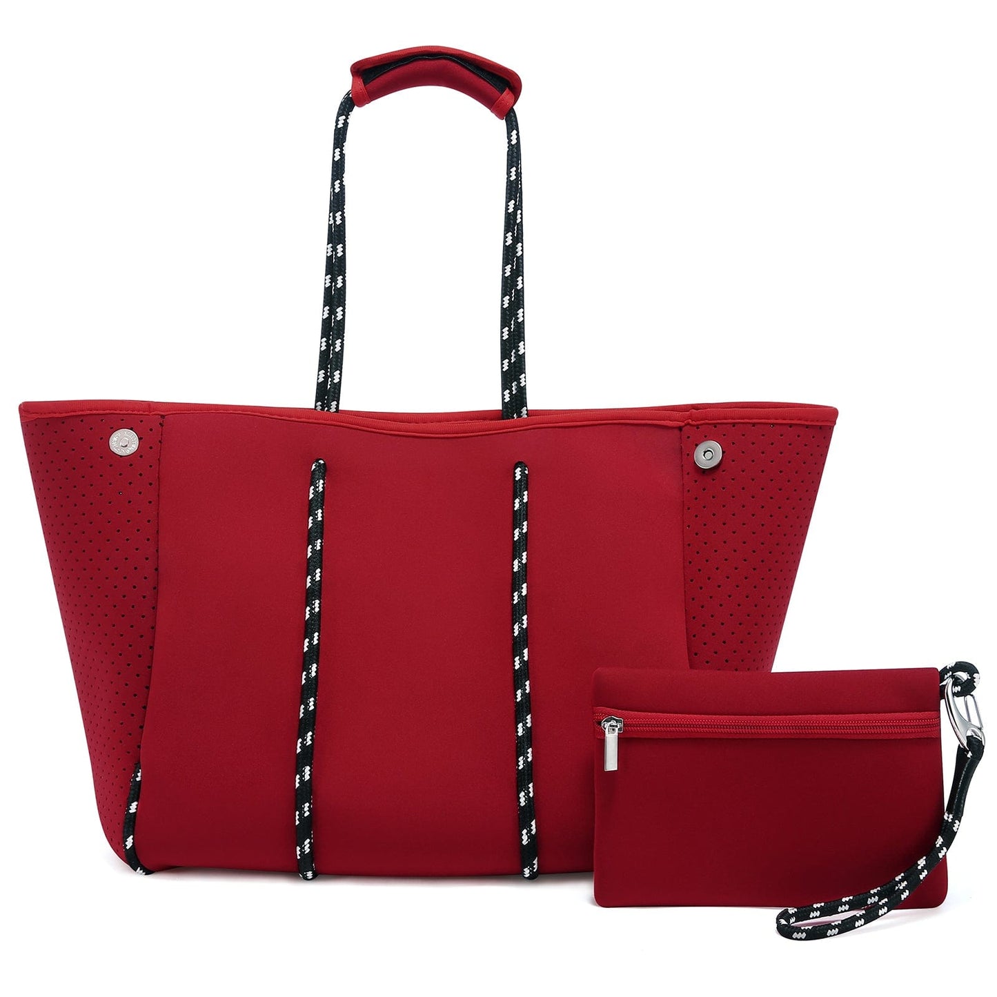 VYUB1841SU09M-red LOVEVOOK 2022 new arrival Large Multipurpose Shoulder Gym Poole Bag for Women with Small Purse 2 pcs Travel Tote beach Bags