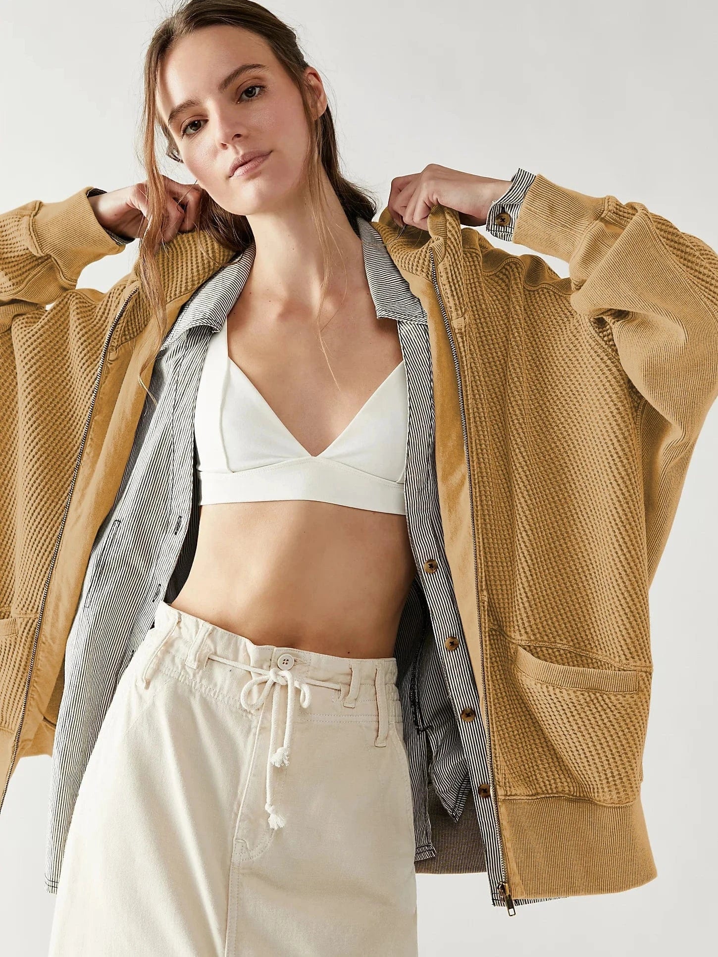 Waffle High Quality Fabric Black Wholesale Full Hoodies Zip Up Hoodie Manufacturer