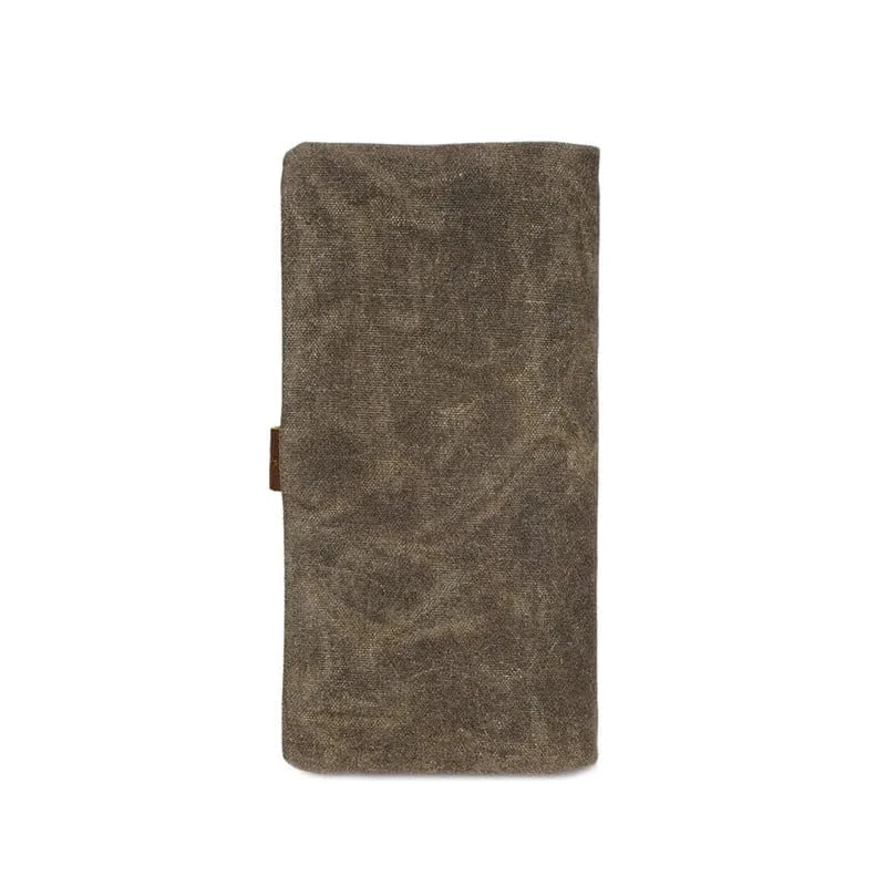 Waxed Canvas Bag Passport Cover Case Phone Rfid Leather Credit Card Holder Waterproof canvas long wallet