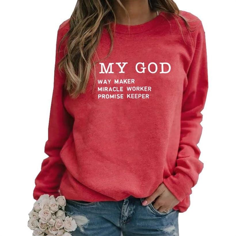 Way Maker Miracle Worker My God Christian Women Hoodies Sweatshirt Clothes Believe Graphic Oversized Harajuku Clothing Yellow