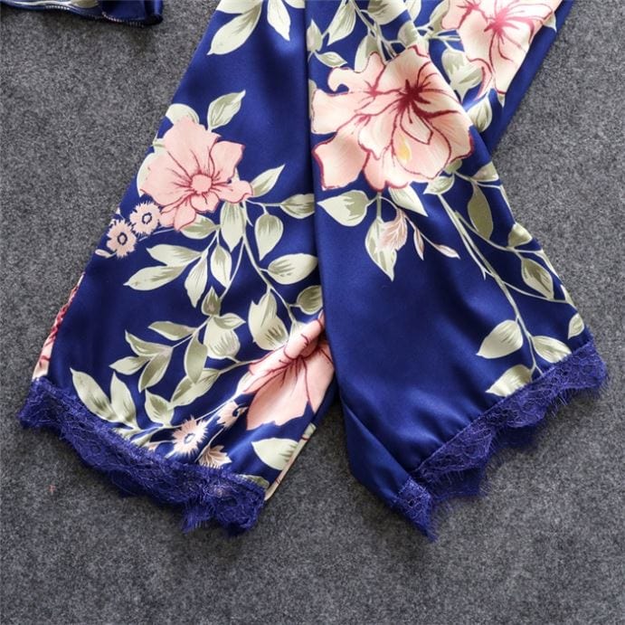 Wedding Bridal Robe Nighty For Honeymoon Loungewear Satin Bridesmaid Floral Robe