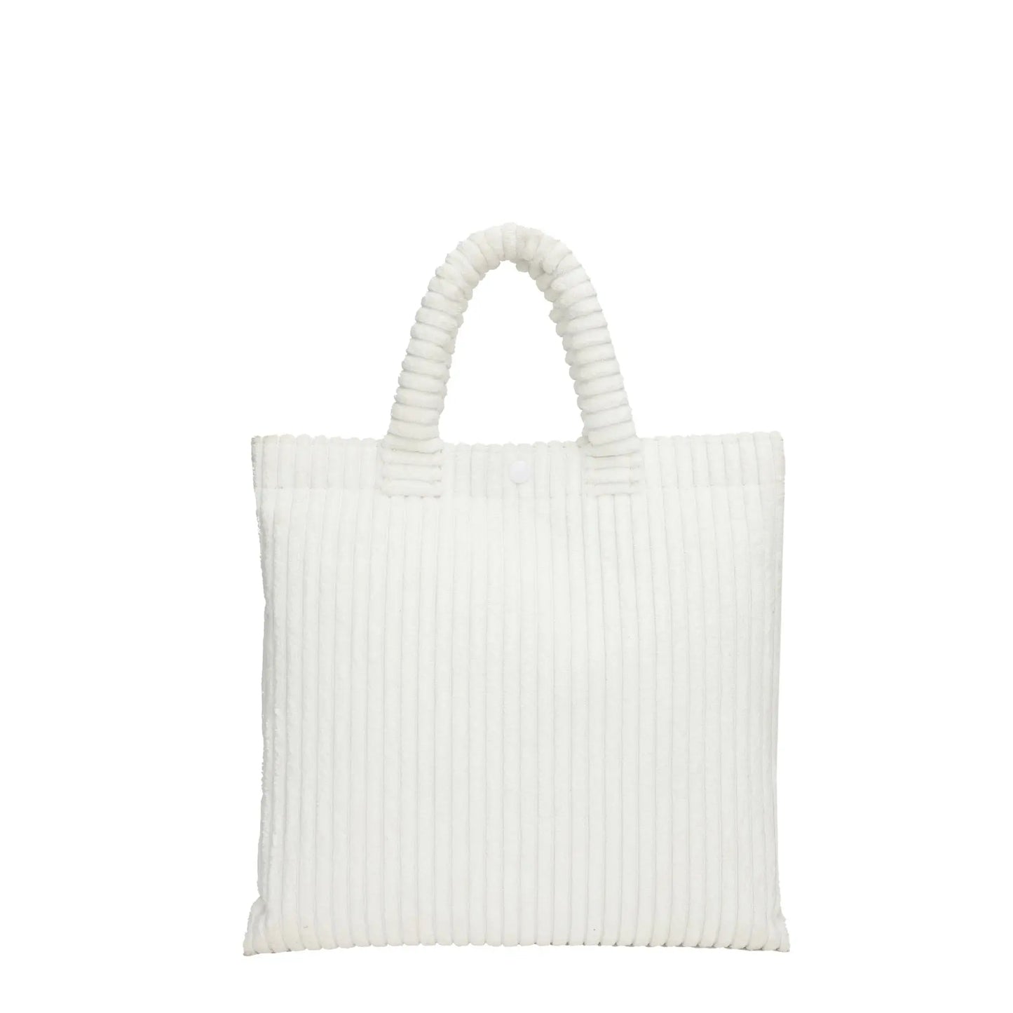 White BUSY GIRL LKQ1001 New Design Large Capacity Corduroy Bag Women's Shoulder Bag Texture Portable Tote Bag