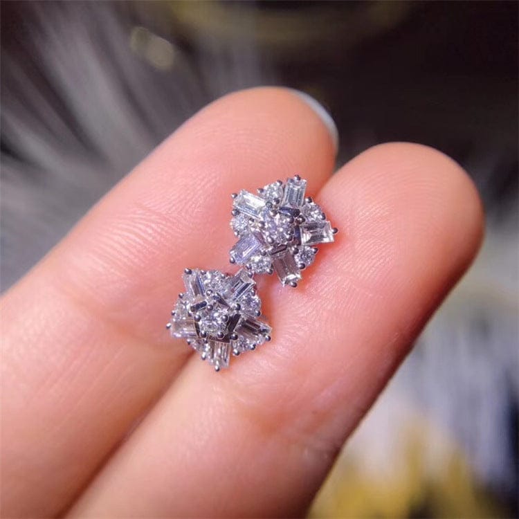 White Drophipping S925 Sterling Silver Filled Stud Earring for Women Aretes De Mujer Bizuteria Peridot Garnet Earrings