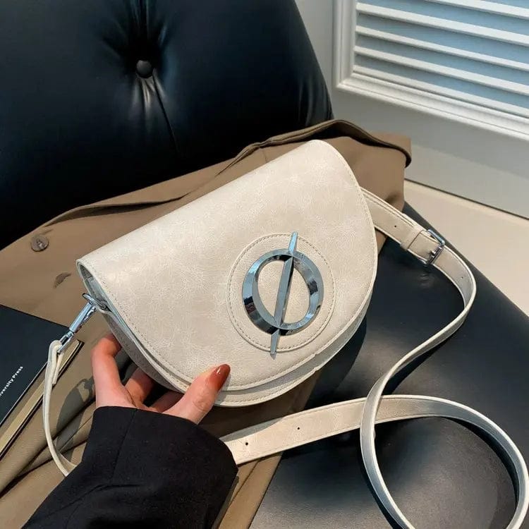 White Oblique Satchel Women Bags 2024 Leather Saddle Bags For Women New Crossbody Shoulder Bag Female Flap Shoulder Handbag And Purse