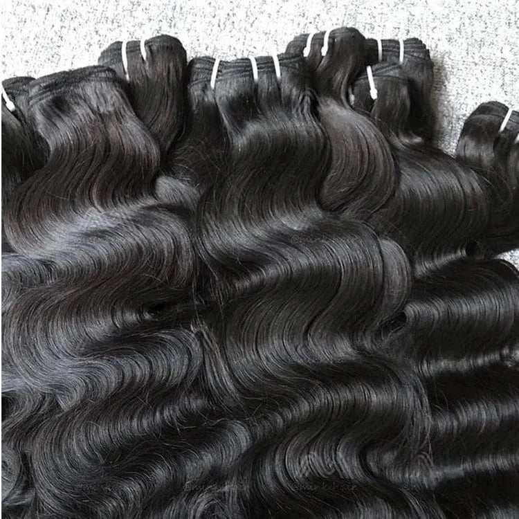 Wholesale 100% Raw Human Hair Bundles Cuticle Aligned Double Drawn Body Wave Raw hair bundlesVietnamese hair