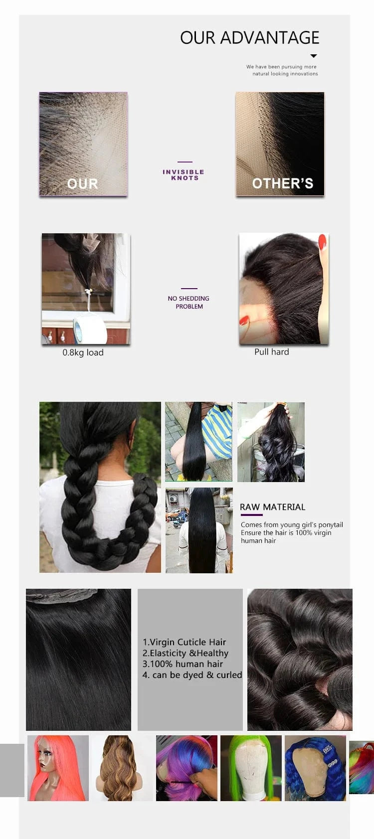 Wholesale 10a grade Pre plucked Natural Hair lines Virgin Brazilian  Remy Unprocessed bouncy curly loose deep wave Wig