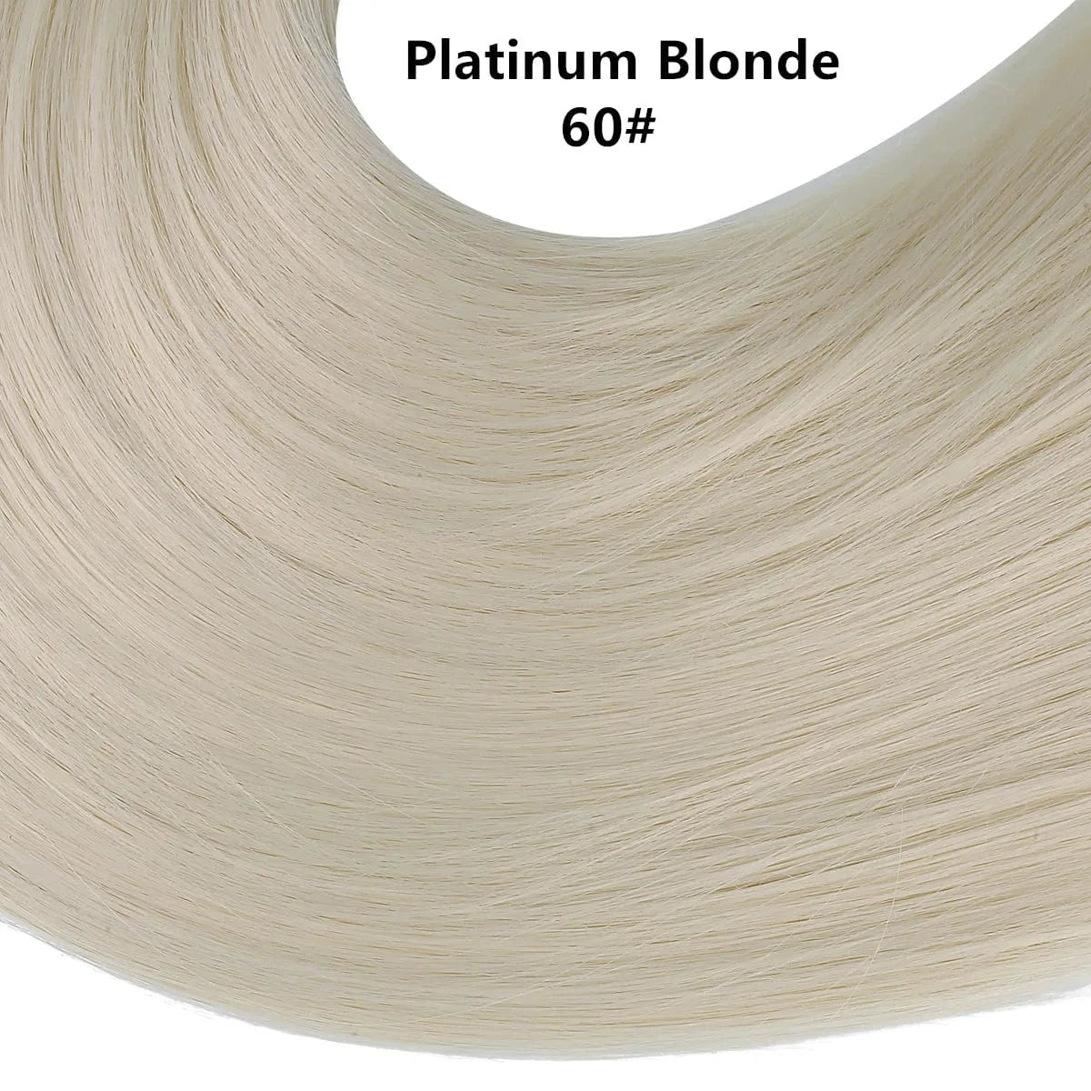 Wholesale 18 Inch Short Straight Natural Synthetic Bob Hair Extensions Clip In Wig 3/4 Half Wigs Invisible Upart U Part Wigs