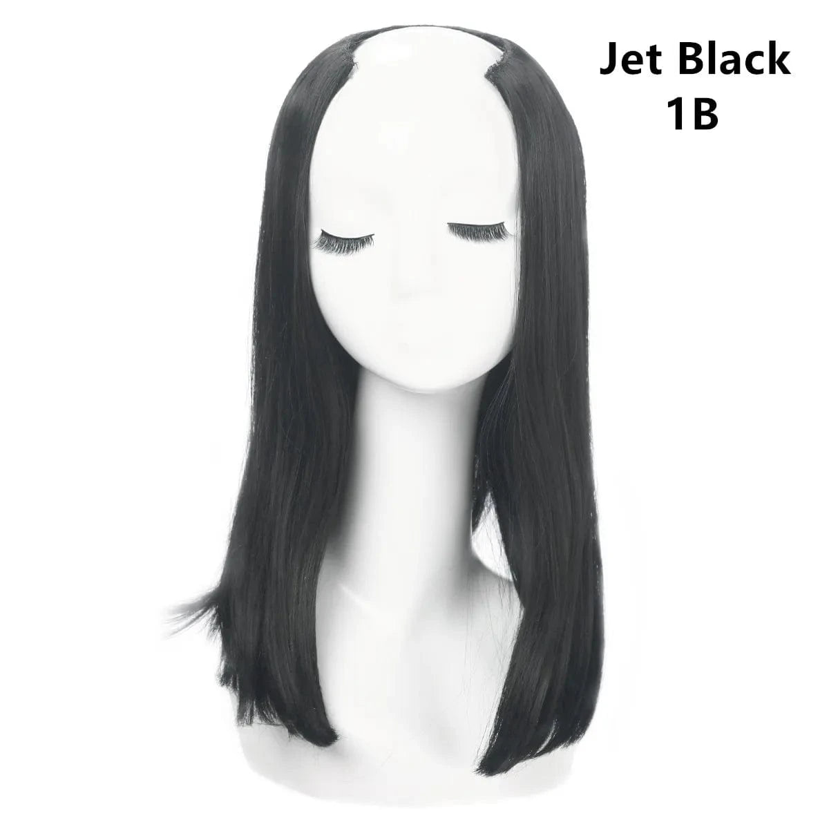 Wholesale 18 Inch Short Straight Natural Synthetic Bob Hair Extensions Clip In Wig 3/4 Half Wigs Invisible Upart U Part Wigs