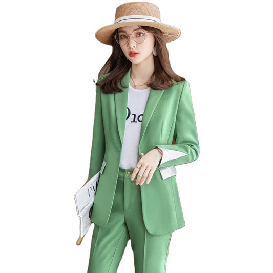 Wholesale 2 Pieces Pant Set Suits Fashion Office Ladies Work Wear for Women's Business Female Formal  Blazer Outfit Pant Suits