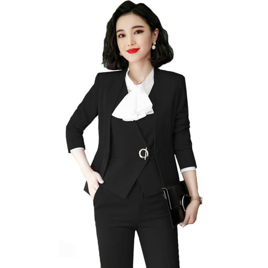 Wholesale 3 Pieces Pant Suit Women Quality Office Ladies Work Wear Women Formal Suits Female Blazer Jacket Vest trousers