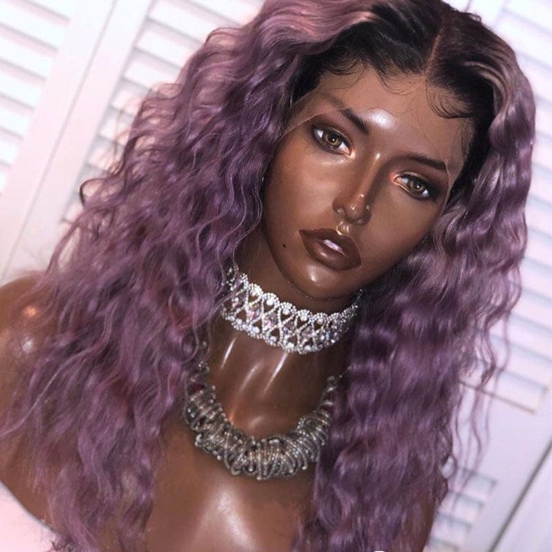 wholesale 5x5 hd lace closure wig afro wigs for black women human hair purple colored remy human hair wigs