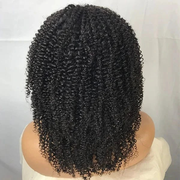 wholesale afro kinky human hair wig tangle free natural glueless curly afro wigs for black women with baby hair