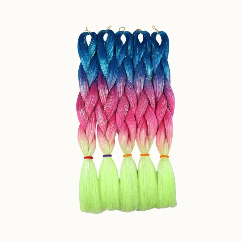 Wholesale  BY Express DHL 200packs  100g 24" 60cm BUBBLEGUM LIGHT MAUVE Synthetic Jumbo Braid Mixed Metallic Glitter Twinkl