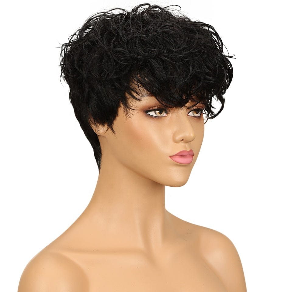 Wholesale Cheap Short Bob Wig Ombre Color 10 Inches Brazilian Remy Hair For Black Women Full Machine Made Human Hair Wigs