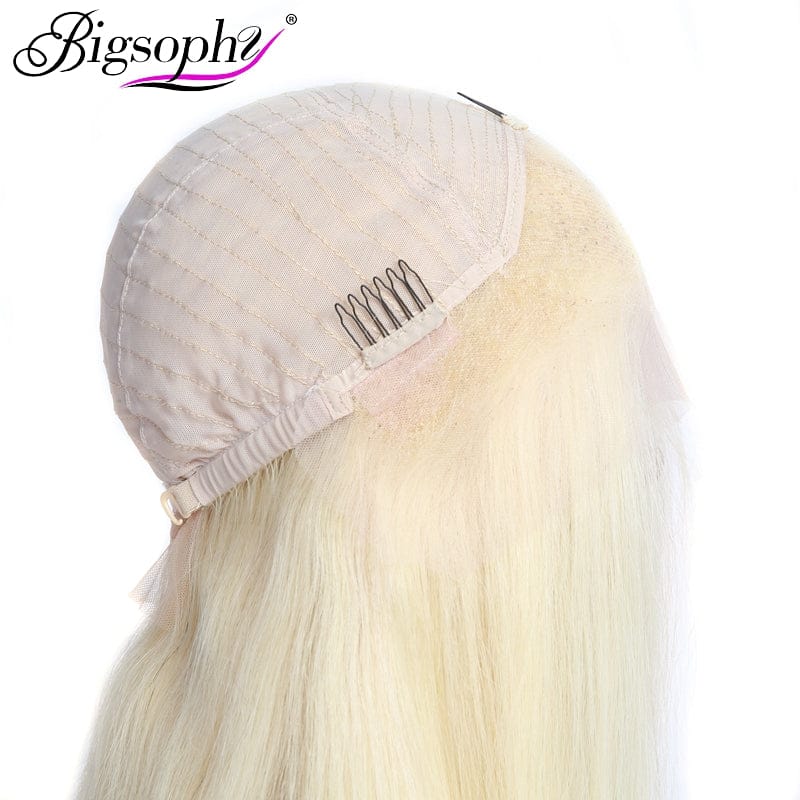 Wholesale Cheap Virgin Brazilian Hair 613 Blonde Lace Wig,Long Straight 180% Soft And Silky Straight Original  Lace Frontal Wigs