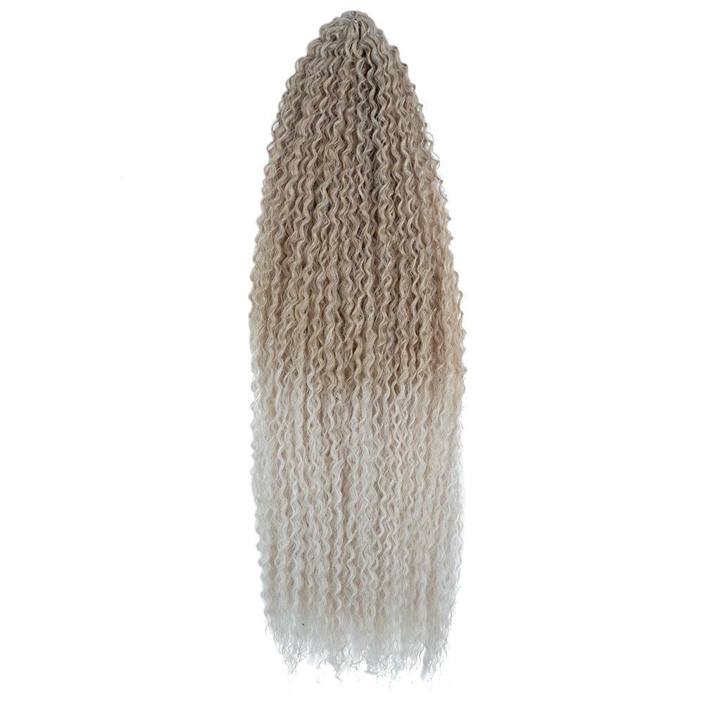 Wholesale colorful heat resistant Deep Wave no weft 24 inches twist braiding hair bundles synthetic hair extension for women