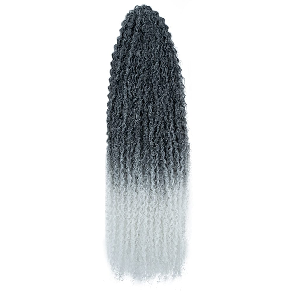 Wholesale colorful heat resistant Deep Wave no weft 24 inches twist braiding hair bundles synthetic hair extension for women