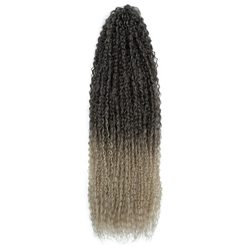 Wholesale colorful heat resistant Deep Wave no weft 24 inches twist braiding hair bundles synthetic hair extension for women