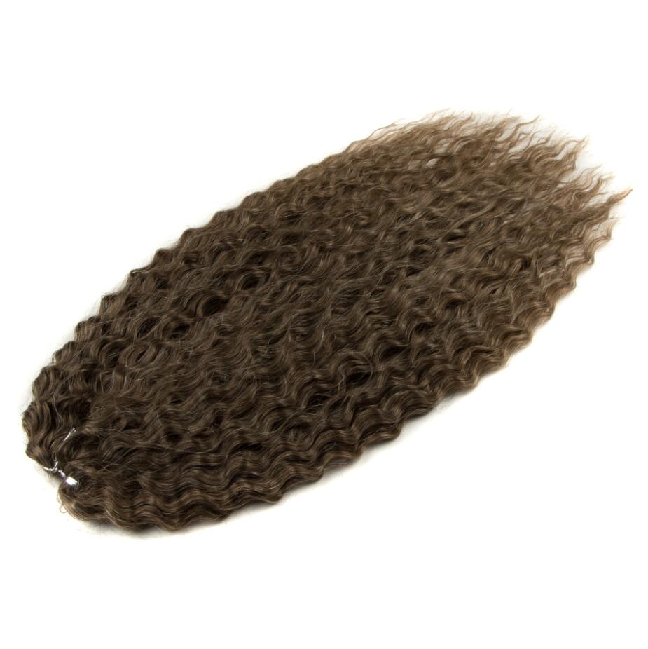 Wholesale colorful heat resistant Deep Wave no weft 24 inches twist braiding hair bundles synthetic hair extension for women