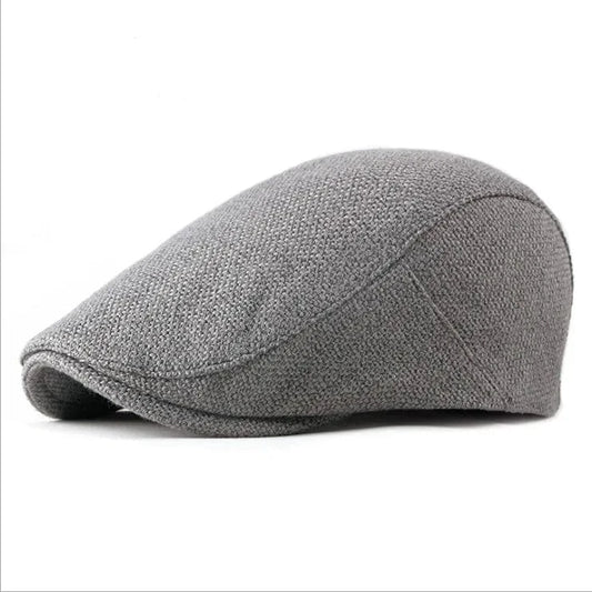 Wholesale Custom cheap cotton Plain Newsboy  Cotton ivy Cap black