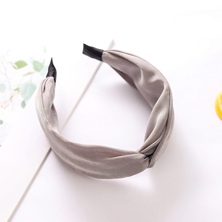Wholesale Custom Korea Twill Fabric Plain bow headband Handmade Knot make up headband