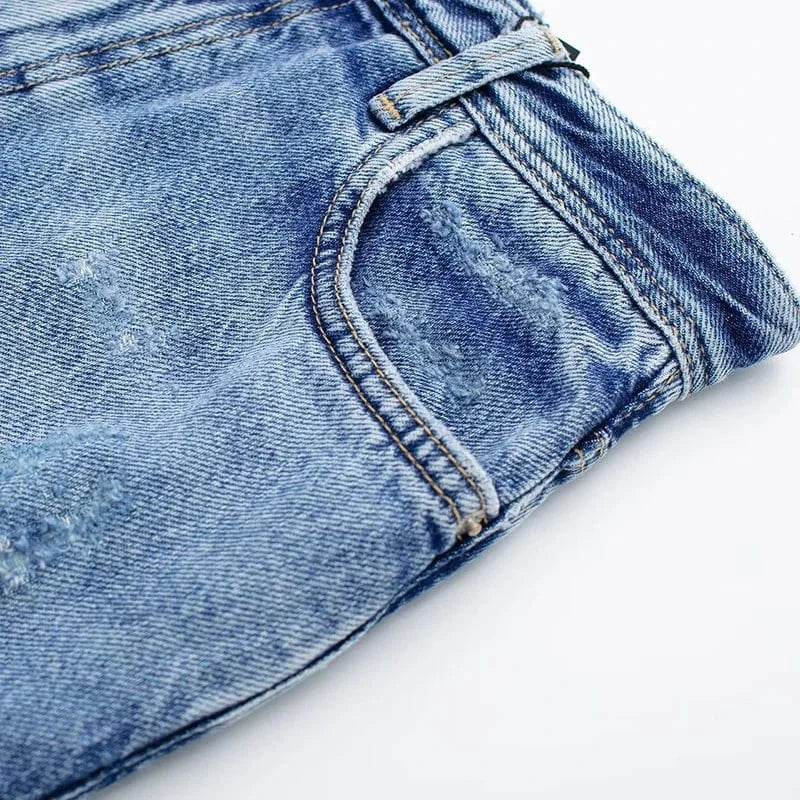 Wholesale Denim Skirts High Waist Mid Length Front Slit Long Denim Skirts for Women