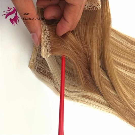 Wholesale Double Drawn 100% Human Hair Extensions, Invisible Tape In Hair Extensions Human Remy Skin Weft Tape Hair Extensions