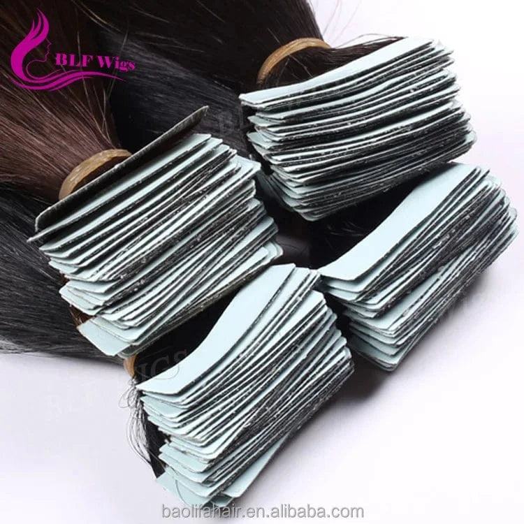 Wholesale Double Drawn 2.5g/piece 100% Virgin European Human Remy Hair Straight Tape in Hair Extension