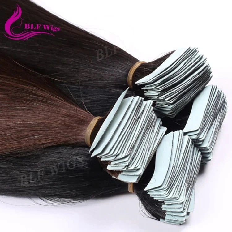 Wholesale Double Drawn 2.5g/piece 100% Virgin European Human Remy Hair Straight Tape in Hair Extension