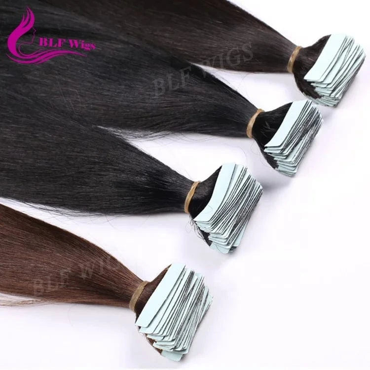 Wholesale Double Drawn 2.5g/piece 100% Virgin European Human Remy Hair Straight Tape in Hair Extension