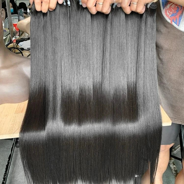 Wholesale Double Drawn Vietnamese Raw Hair Bundles 12a super double drawn bone straight human hair bundles