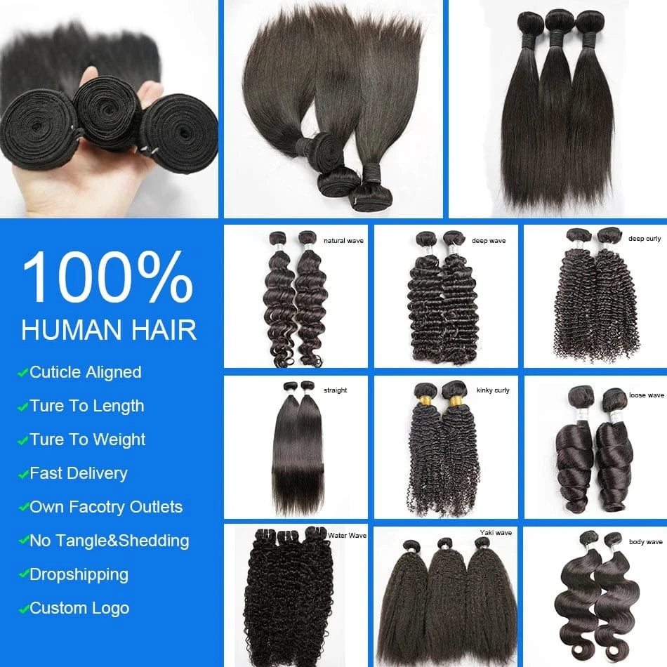 Wholesale Dropship 8A 9A 10A 12A Grade mink brazilian hair bundles cuticle aligned raw virgin hair extention
