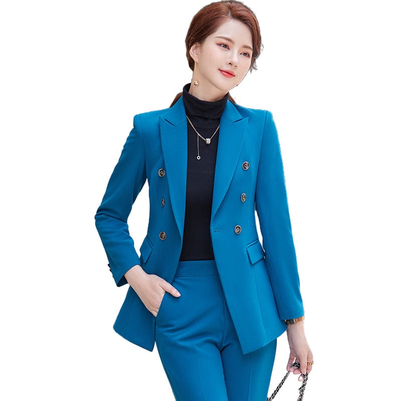Wholesale Dropship OEM High-Quality New Single Button Women's Trousers Suit Two Piece suit For Women Pant Suits Office Wear