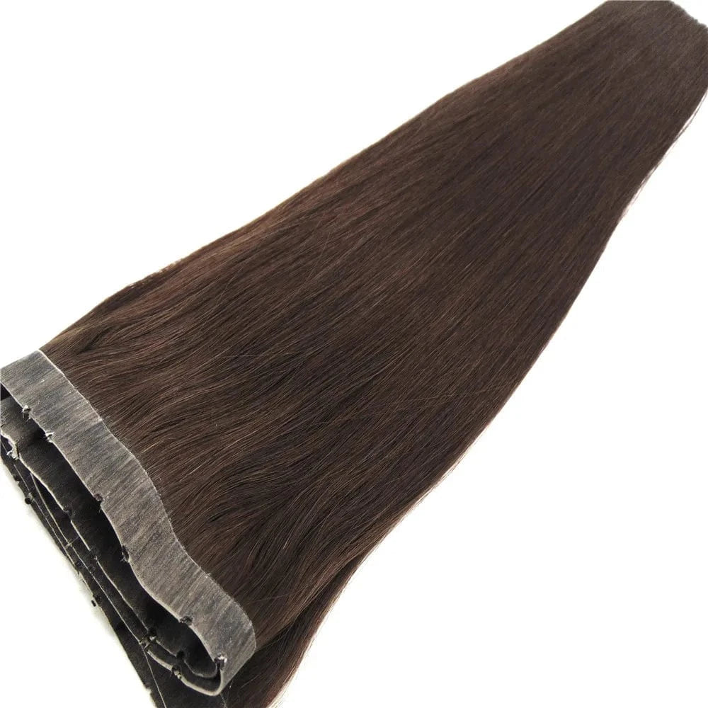 Wholesale easy use Chinese virgin hair Pu Invisible Physical Tape Hair Skin Weft Double Drawn Extensions with small hole